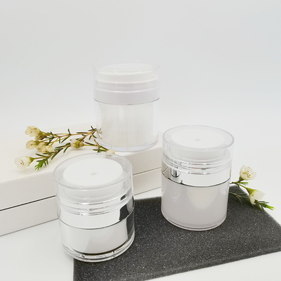 15 / herramientas portátiles del maquillaje del viaje de la bomba 30/50g del tarro del envase fácil de utilizar cosmético poner crema de acrílico vacío privado de aire de la botella