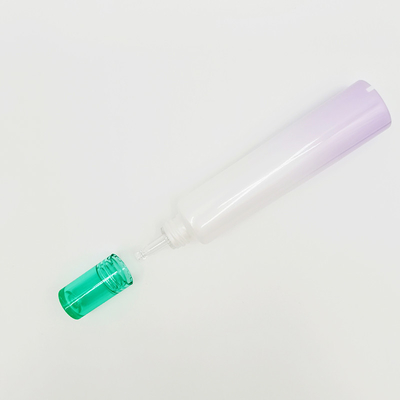 Diámetro vacío modificado para requisitos particulares 25m m del casquillo del claro de los tubos 20ml 40ml del apretón del color para el gel del ojo